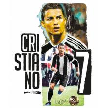 muursticker Cristiano Ronaldo 23 cm